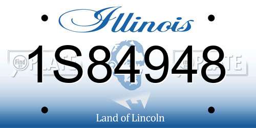 1S84948 Illinois License Plate