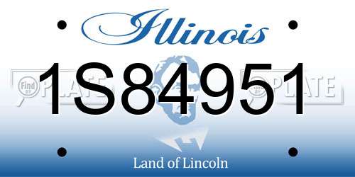 1S84951 Illinois License Plate