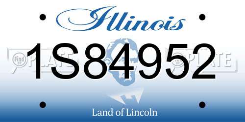 1S84952 Illinois License Plate