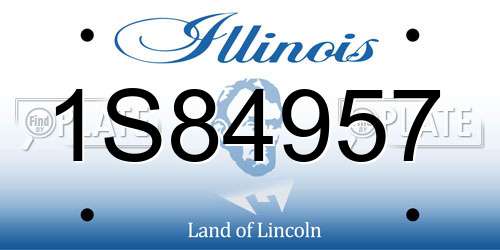 1S84957 Illinois License Plate