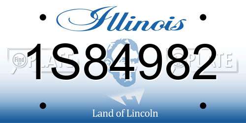 1S84982 Illinois License Plate