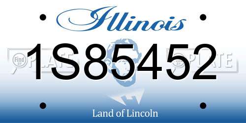1S85452 Illinois License Plate