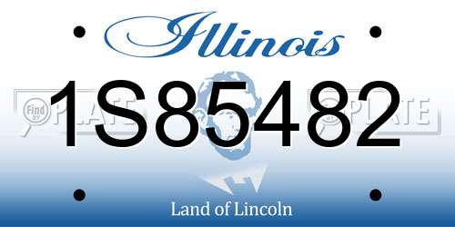 1S85482 Illinois License Plate