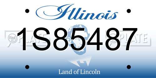 1S85487 Illinois License Plate