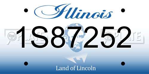 1S87252 Illinois License Plate