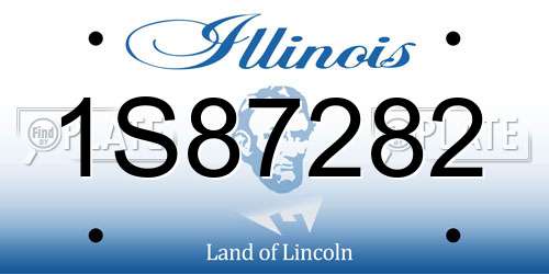 1S87282 Illinois License Plate