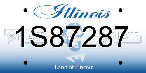 1S87287 Illinois License Plate