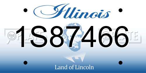 1S87466 Illinois License Plate