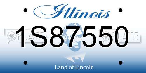 1S87550 Illinois License Plate