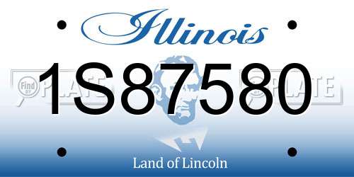 1S87580 Illinois License Plate
