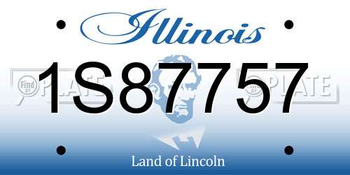 1S87757 Illinois License Plate