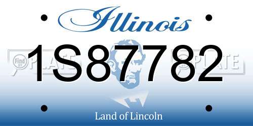 1S87782 Illinois License Plate