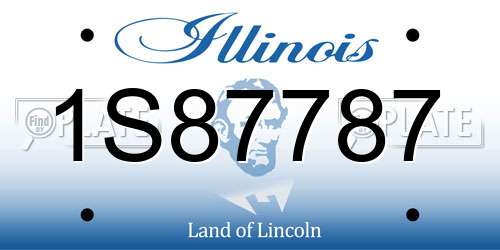 1S87787 Illinois License Plate