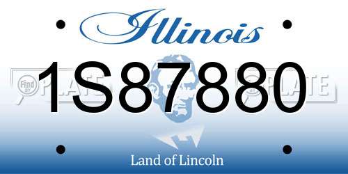 1S87880 Illinois License Plate