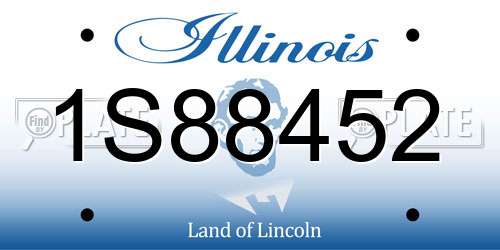 1S88452 Illinois License Plate