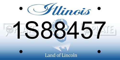 1S88457 Illinois License Plate