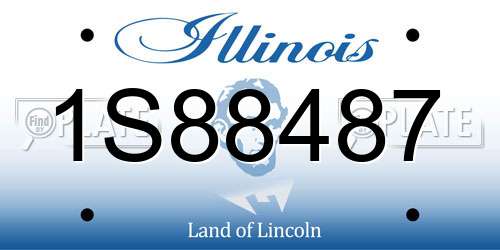 1S88487 Illinois License Plate