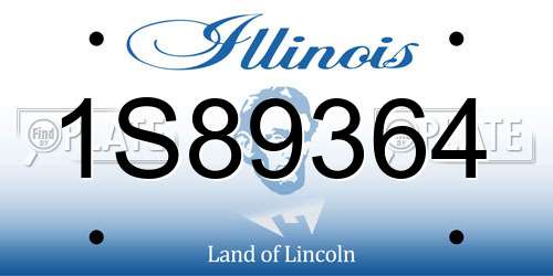 1S89364 Illinois License Plate