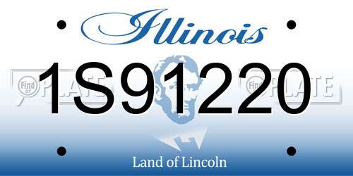 1S91220 Illinois License Plate