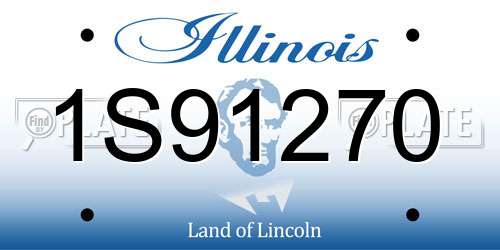 1S91270 Illinois License Plate