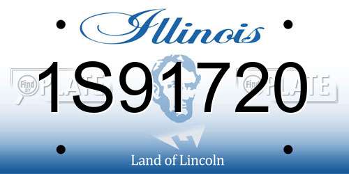 1S91720 Illinois License Plate