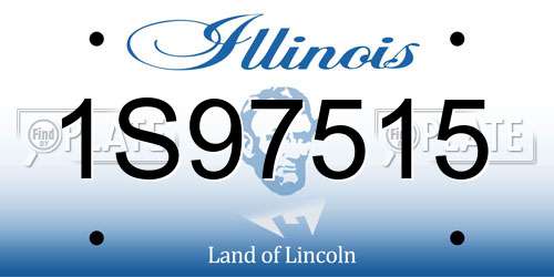 1S97515 Illinois License Plate