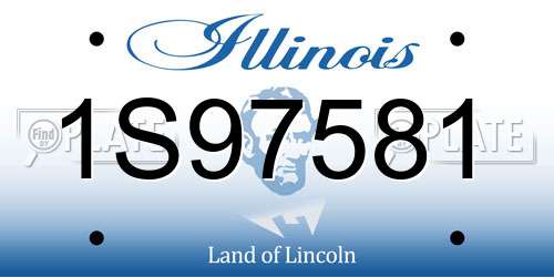 1S97581 Illinois License Plate