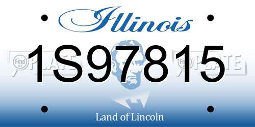 1S97815 Illinois License Plate