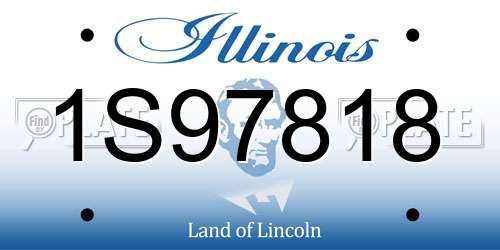1S97818 Illinois License Plate