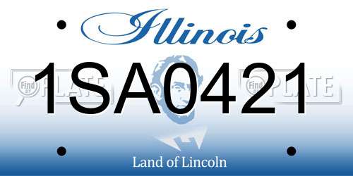 1SA0421 Illinois License Plate