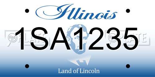 1SA1235 Illinois License Plate