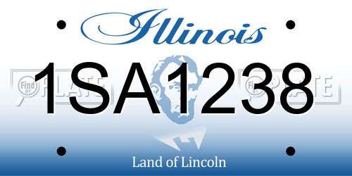 1SA1238 Illinois License Plate