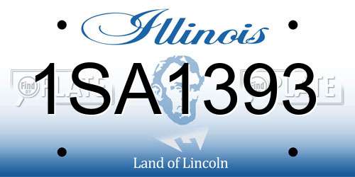 1SA1393 Illinois License Plate