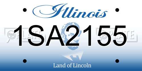 1SA2155 Illinois License Plate