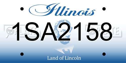 1SA2158 Illinois License Plate