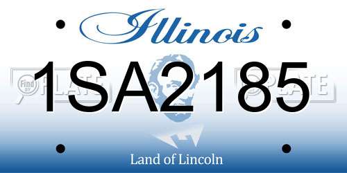 1SA2185 Illinois License Plate