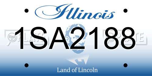 1SA2188 Illinois License Plate