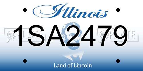 1SA2479 Illinois License Plate