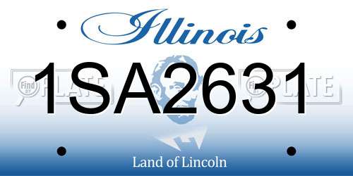 1SA2631 Illinois License Plate