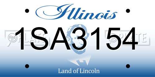 1SA3154 Illinois License Plate