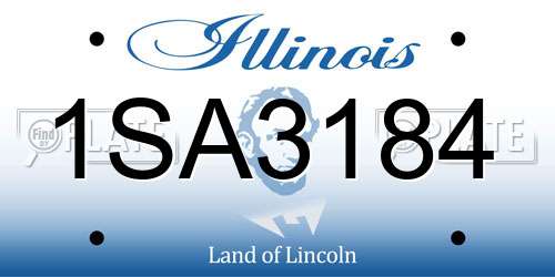 1SA3184 Illinois License Plate