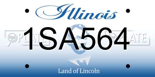 1SA564 Illinois License Plate