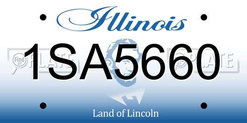 1SA5660 Illinois License Plate