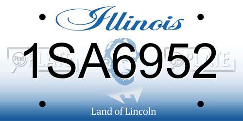 1SA6952 Illinois License Plate