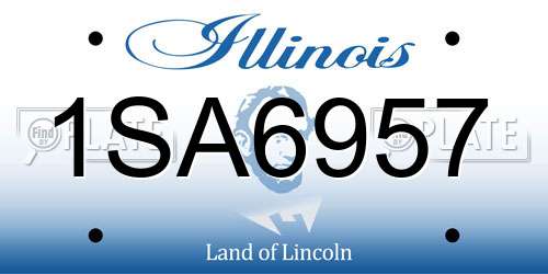 1SA6957 Illinois License Plate