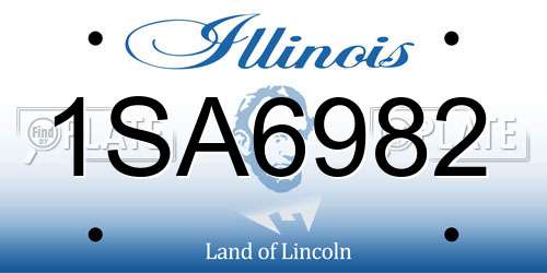 1SA6982 Illinois License Plate
