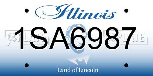 1SA6987 Illinois License Plate
