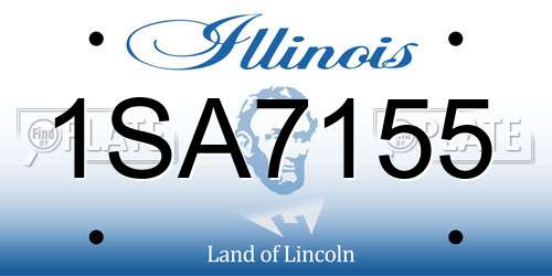 1SA7155 Illinois License Plate