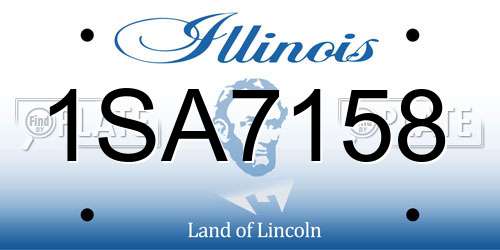 1SA7158 Illinois License Plate