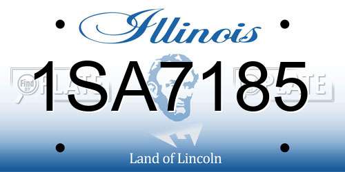 1SA7185 Illinois License Plate